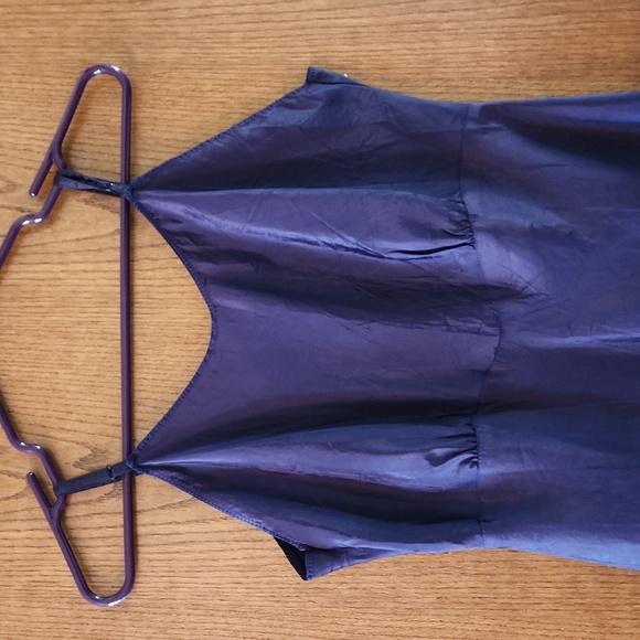 Vintage beautiful Misses Size 36/37 middi slip in deep navy blue - Picture 4 of 7